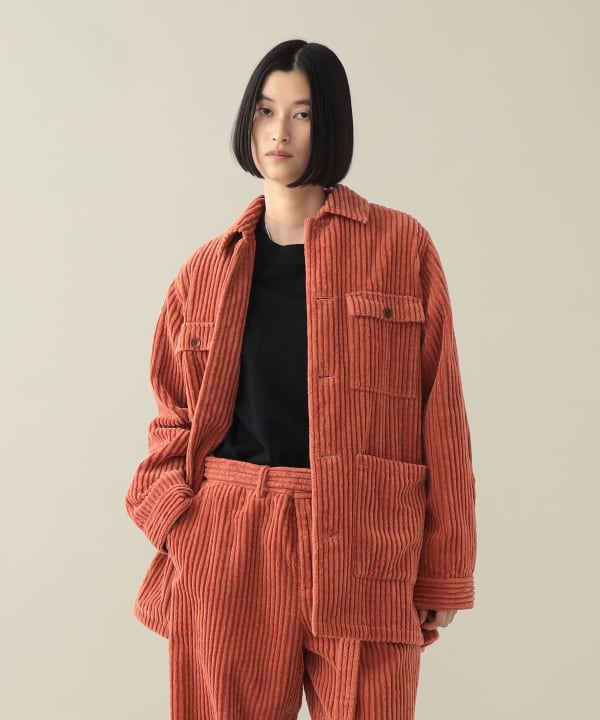 【+10%ポイントUP】Madeleine Wide Wale Corduroy Coverall Model：H170cm Size：2