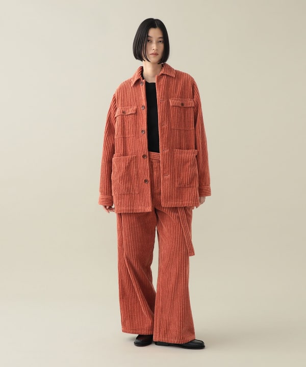 【+10%ポイントUP】Madeleine Wide Wale Corduroy Coverall Model：H170cm Size：2