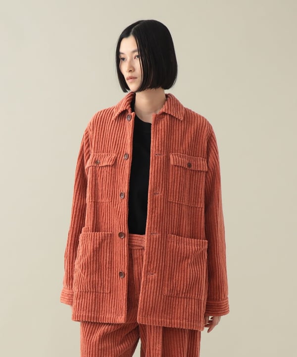 【+10%ポイントUP】Madeleine Wide Wale Corduroy Coverall Model：H170cm Size：2