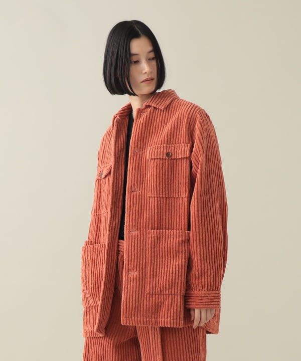 【+10%ポイントUP】Madeleine Wide Wale Corduroy Coverall Model：H170cm Size：2