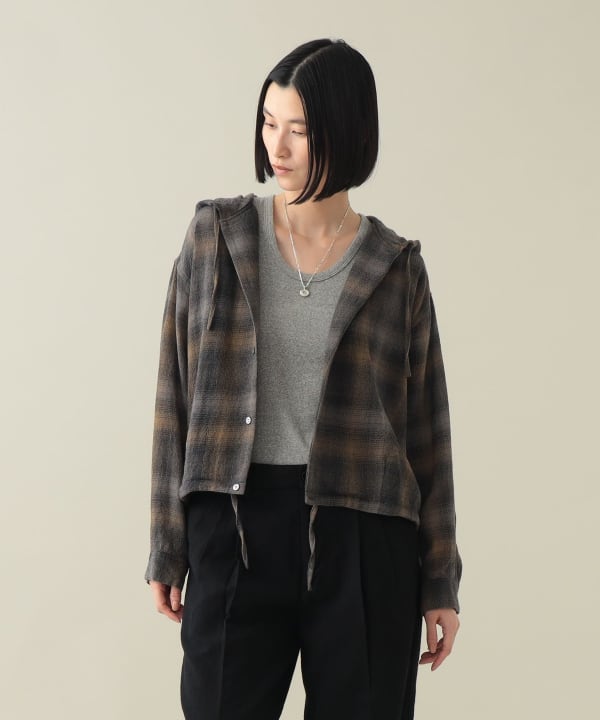 Francis Ombre Hooded Shirt Jacket