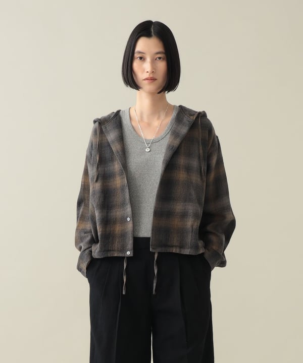 Francis Ombre Hooded Shirt Jacket