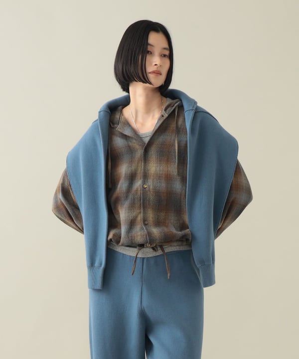 Francis Ombre Hooded Shirt Jacket