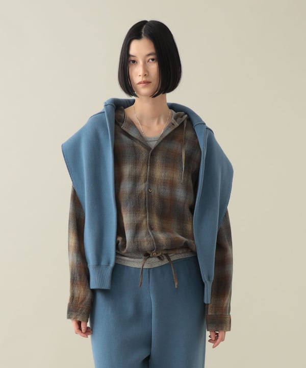 Francis Ombre Hooded Shirt Jacket