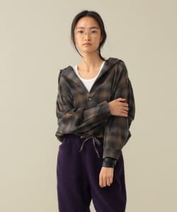 Francis Ombre Hooded Shirt Jacket