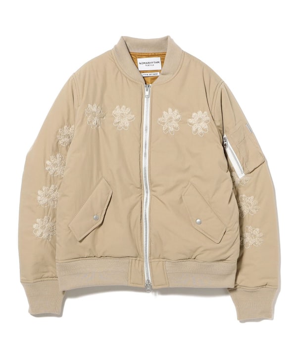 NOMARHYTHM TEXTILE / Flower Embroidery Flight Jacket