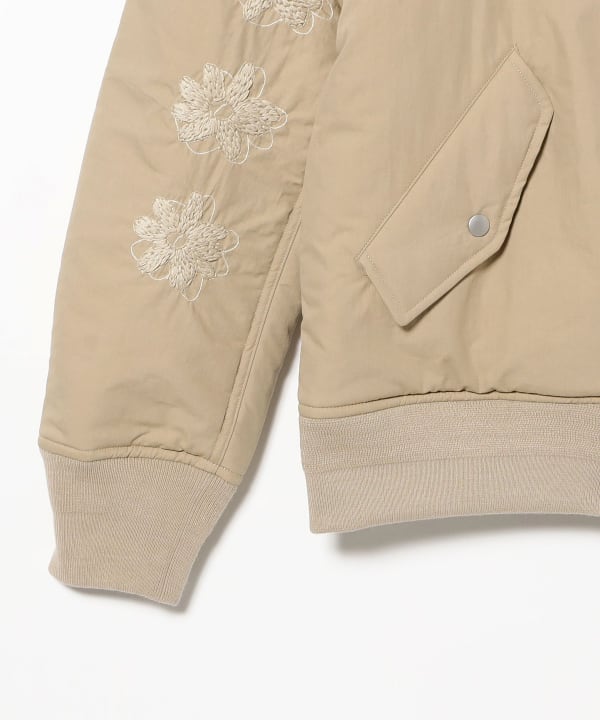 NOMARHYTHM TEXTILE / Flower Embroidery Flight Jacket
