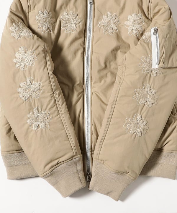 NOMARHYTHM TEXTILE / Flower Embroidery Flight Jacket