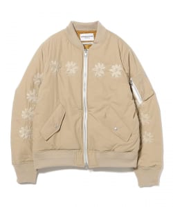 NOMARHYTHM TEXTILE / Flower Embroidery Flight Jacket