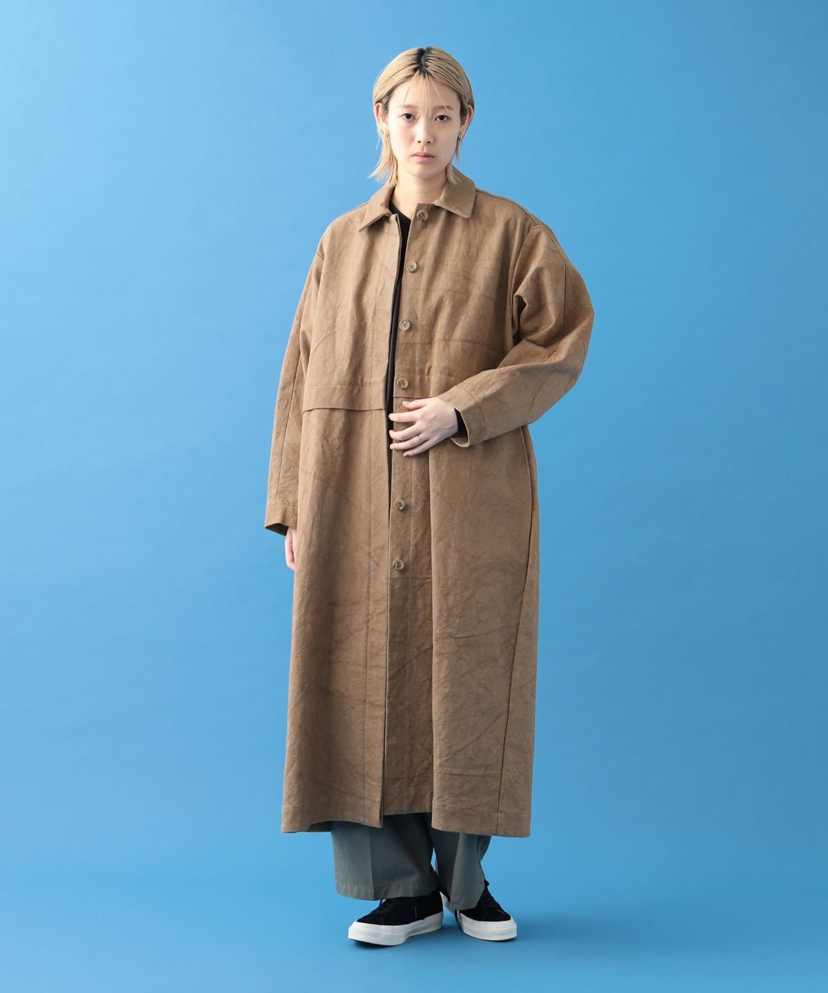 LAUREN MANOOGIAN ローレン マヌーギアン / CANVAS TRENCH コート WOMEN DRAB 1 LAUREN MANOOGIAN ローレン マヌーギアン / CANVAS TRENCH コート WOMEN DRAB 1