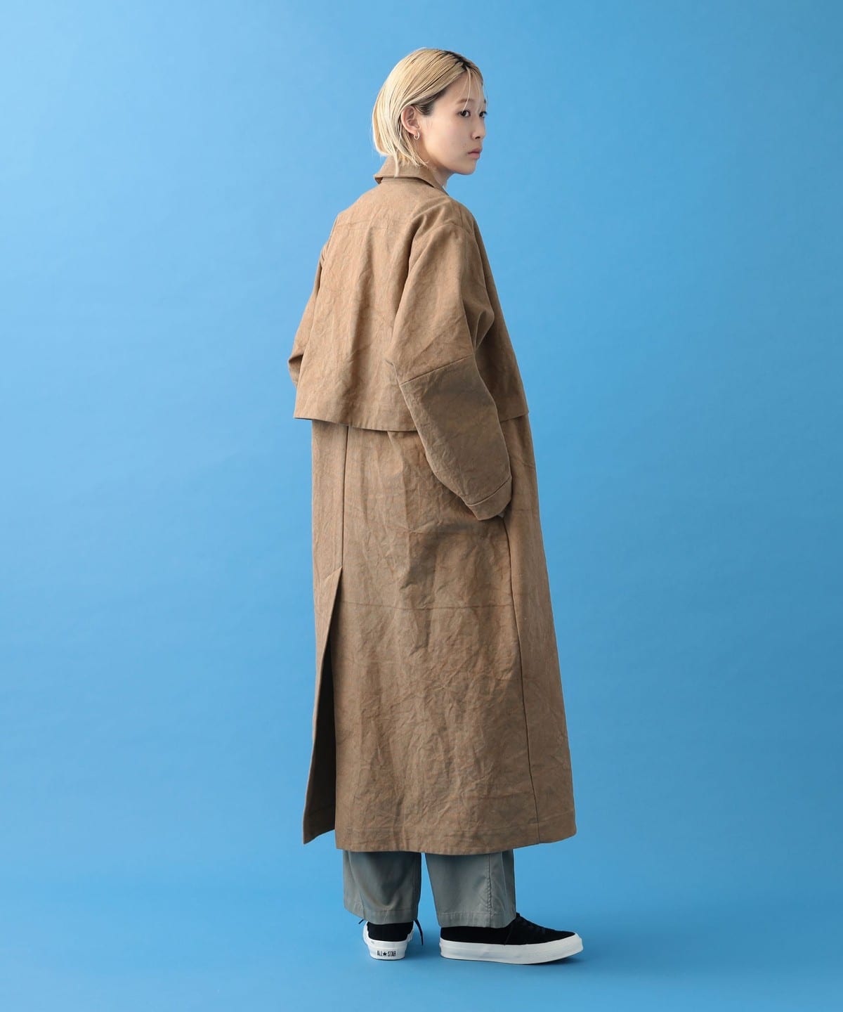 美品 LAUREN MANOOGIAN ロングコート 明るいカラー☆ 羽織り Pilgrim Surf+Supply（ピルグリム サーフ+サプライ）LAUREN MANOOGIAN