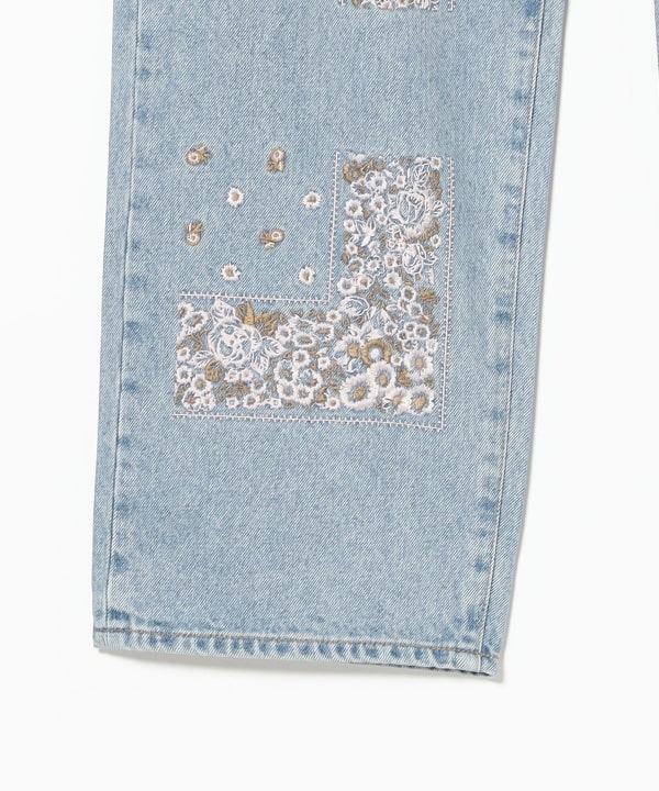 NOMARHYTHM TEXTILE / Bandana Embroidery Denim Pants