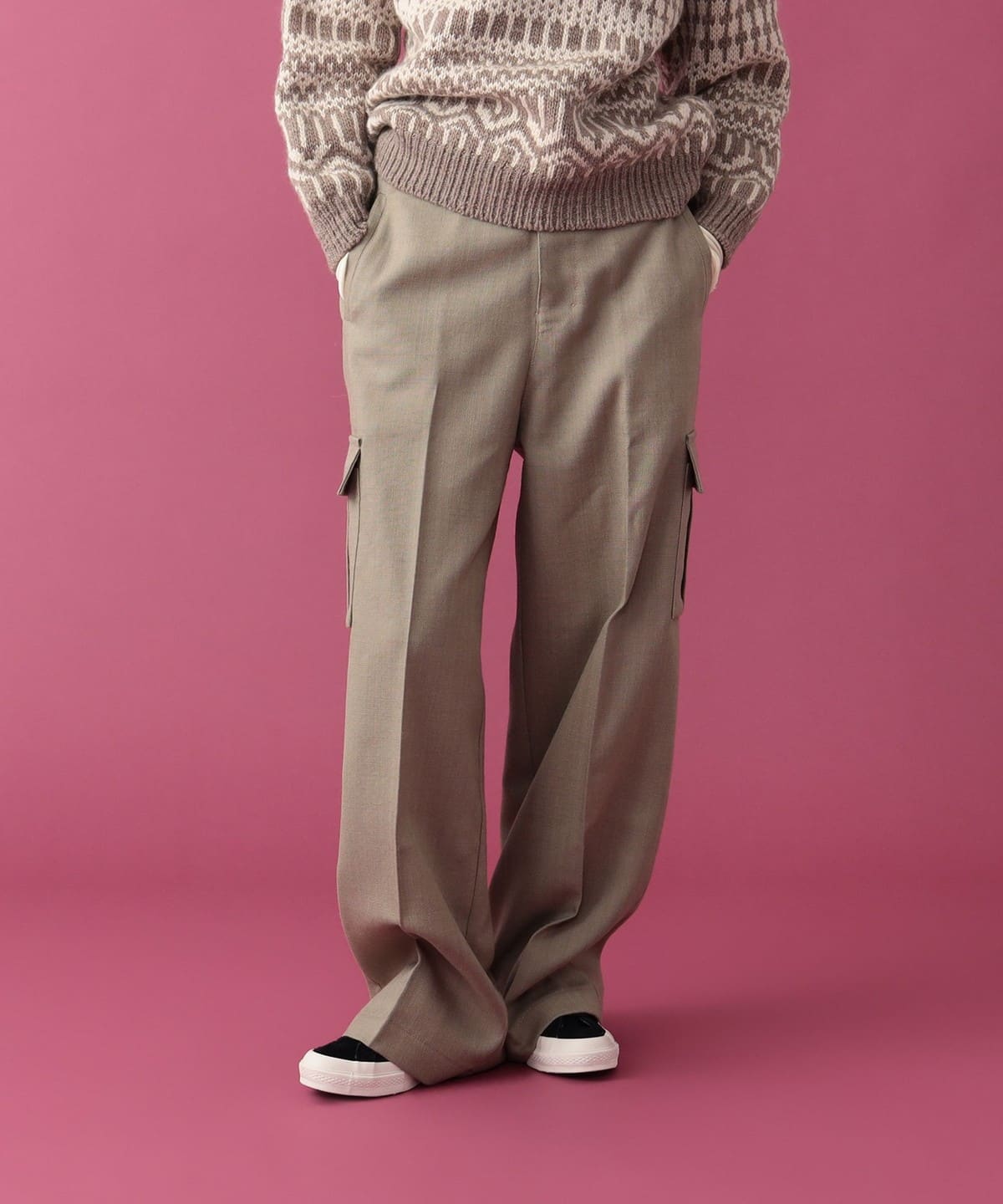 jonnlynx / wool oxford out pocket pants