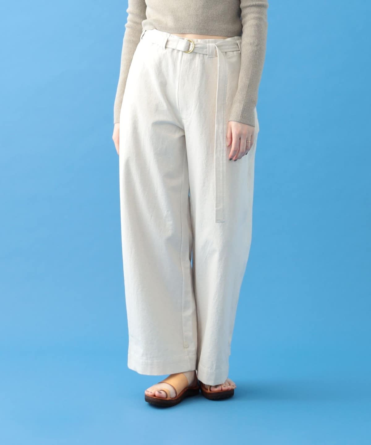 LAUREN MANOOGIAN ローレン マヌーギアン / BELTED PANTS パンツ WOMEN NATURAL 1 LAUREN MANOOGIAN ローレン マヌーギアン / BELTED PANTS パンツ WOMEN NATURAL 1