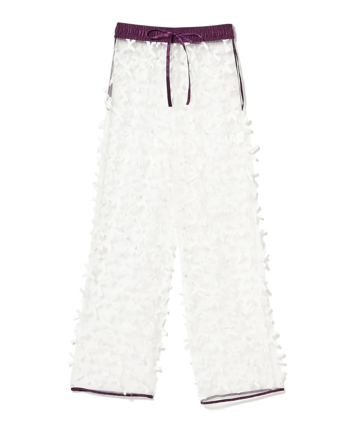jonnlynx ジョンリンクス / Ribbon tulle Pants パンツ WOMEN WHITE ONE SIZE jonnlynx ジョンリンクス / Ribbon tulle Pants パンツ WOMEN WHITE ONE SIZE