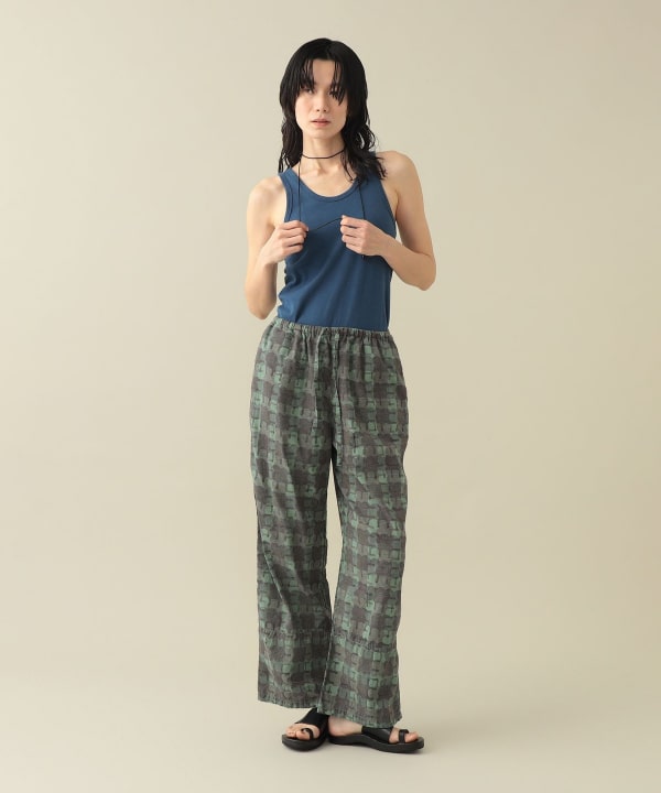 Drew Printed Easy Pants Model : H175　Size：1　GREEN