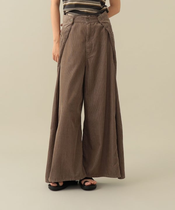 【EXCLUSIVE】Uhr / Wide Corduroy Pants Model：H173cm Size：38