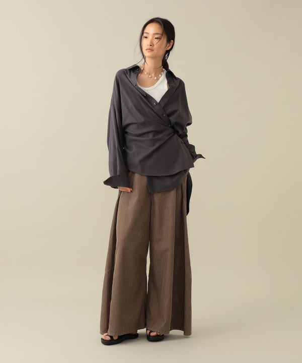 【EXCLUSIVE】Uhr / Wide Corduroy Pants Model：H173cm Size：38