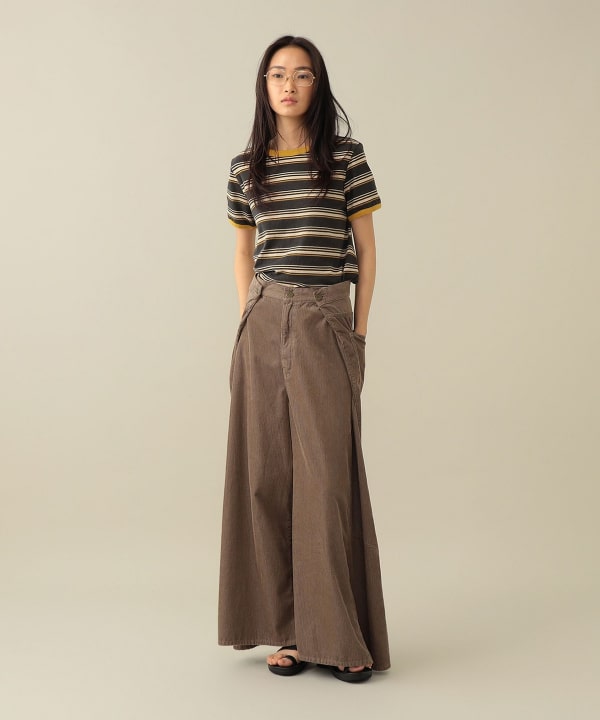 【EXCLUSIVE】Uhr / Wide Corduroy Pants Model：H173cm Size：38