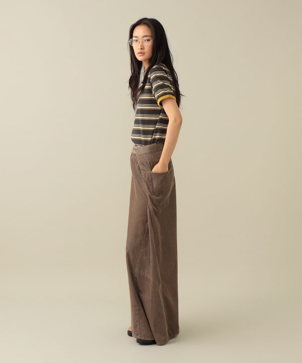 【EXCLUSIVE】Uhr / Wide Corduroy Pants Model：H173cm Size：38