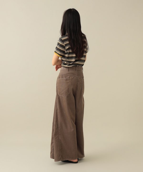 【EXCLUSIVE】Uhr / Wide Corduroy Pants Model：H173cm Size：38