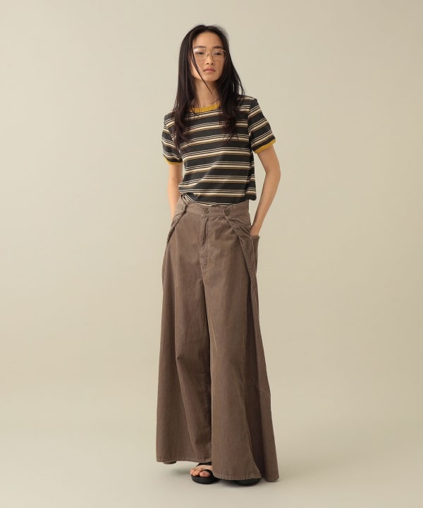 【EXCLUSIVE】Uhr / Wide Corduroy Pants Model：H173cm Size：38