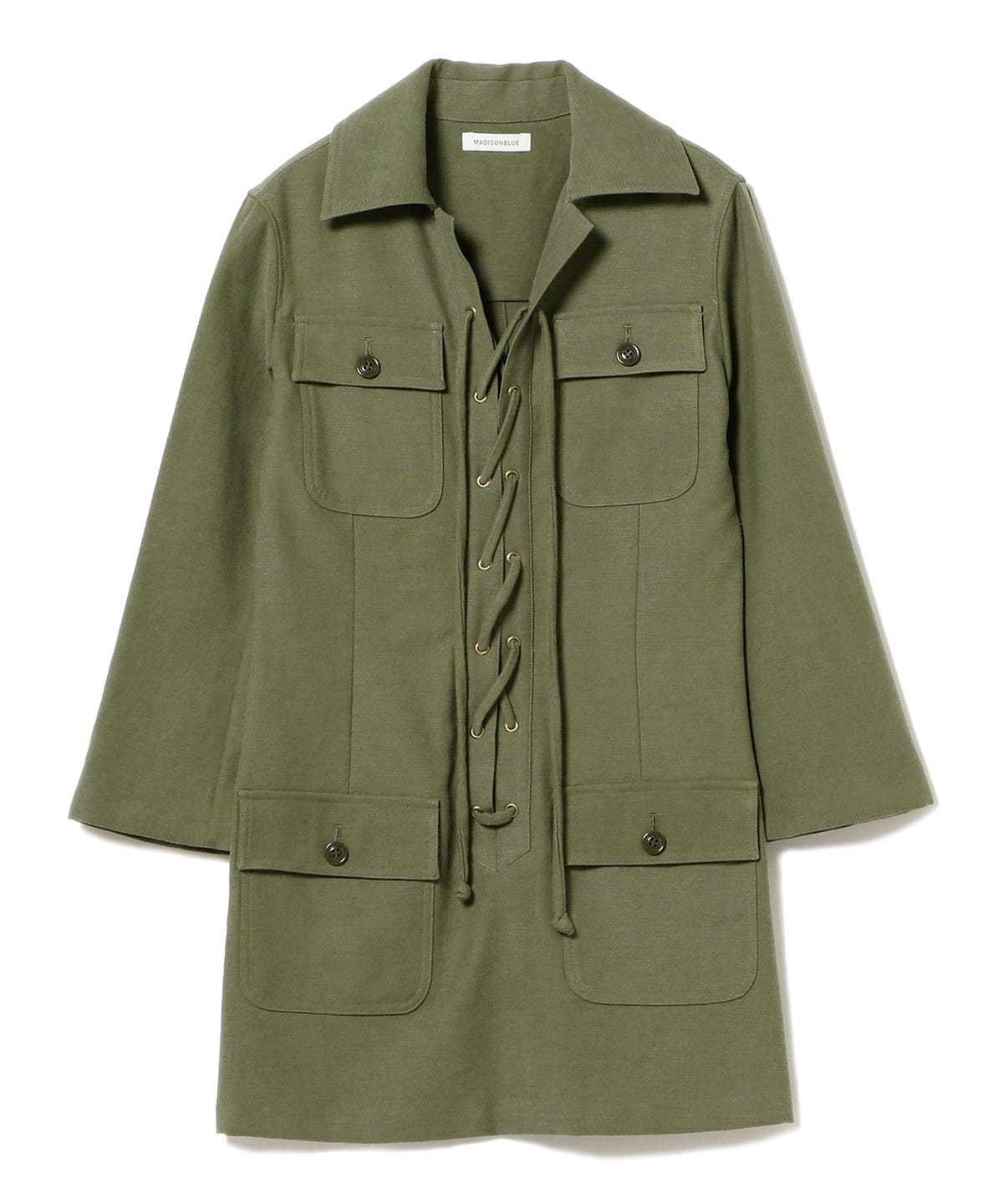 MADISONBLUE マディソンブルー / LaceUp Mini DRESS ワンピース WOMEN KHAKI 01 MADISONBLUE マディソンブルー / LaceUp Mini DRESS ワンピース WOMEN KHAKI 01