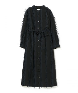 ENGINEERED GARMENTS / Banded Collar Dress Fringe Stripe