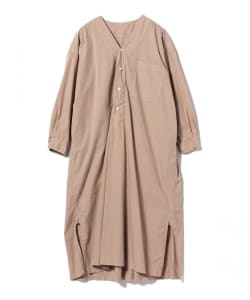 TOUJOURS / Back Wide Pleated Shirt Dress