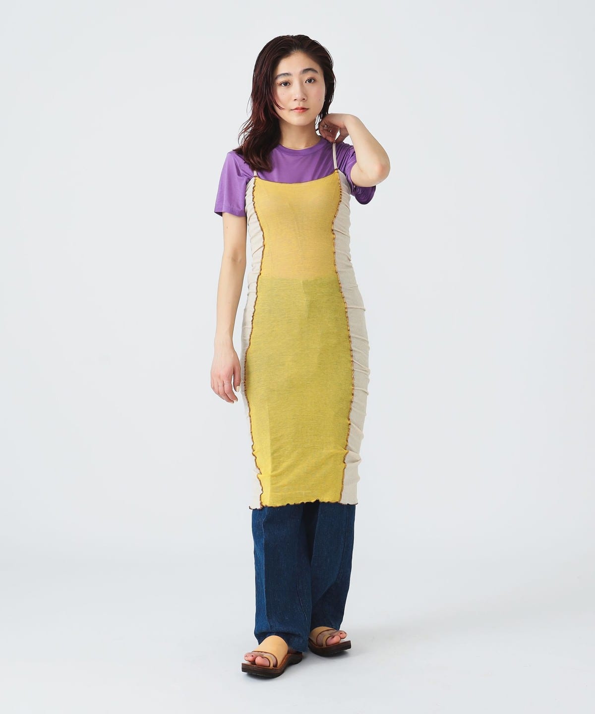 Baserange ベースレンジ / Sun Slip ワンピース WOMEN SUN YELLOW S Baserange ベースレンジ / Sun Slip ワンピース WOMEN SUN YELLOW S