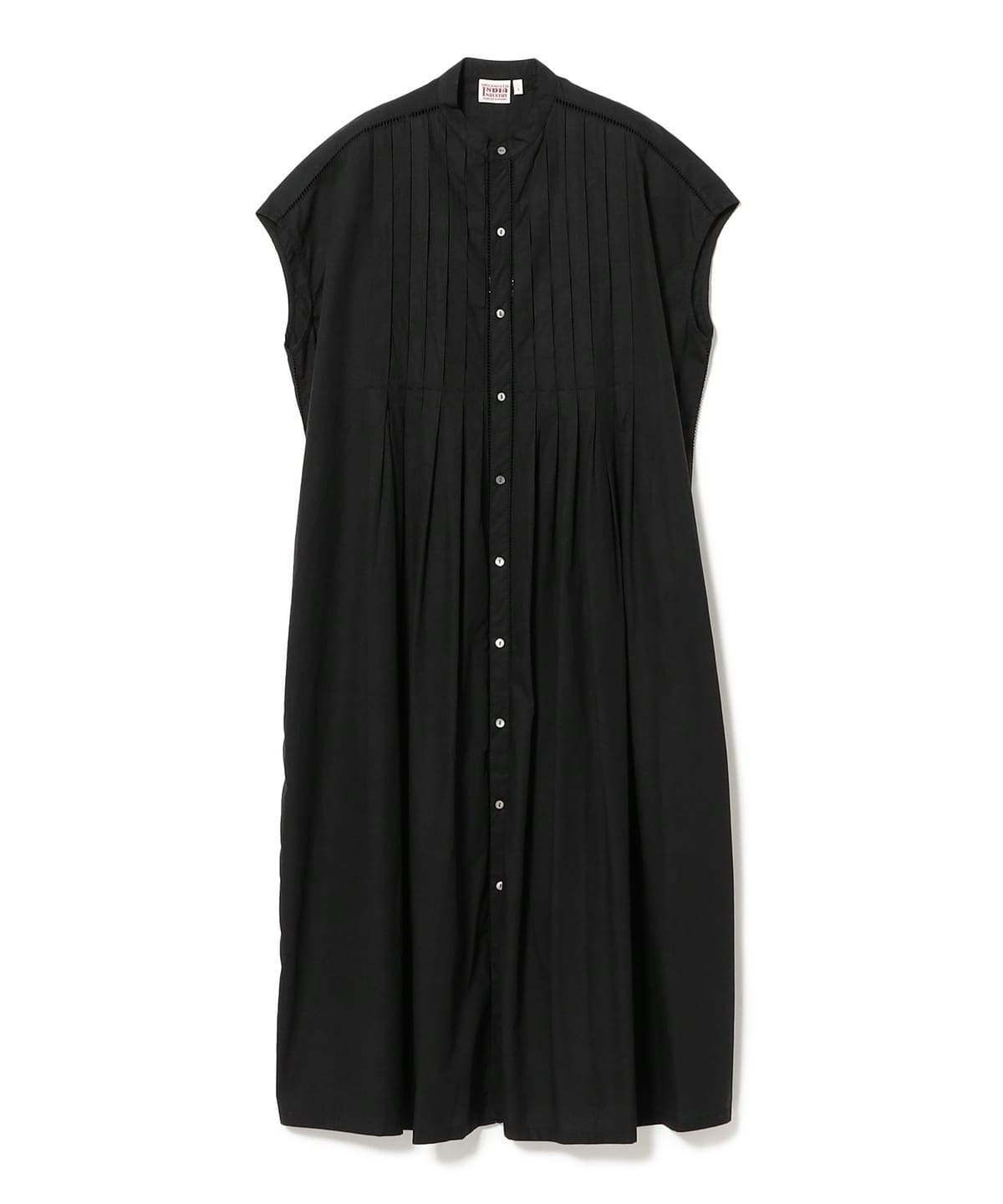INDIA INDUSTRY / Tuck Shirts Dress ワンピース WOMEN BLACK 1 INDIA INDUSTRY / Tuck Shirts Dress ワンピース WOMEN BLACK 1
