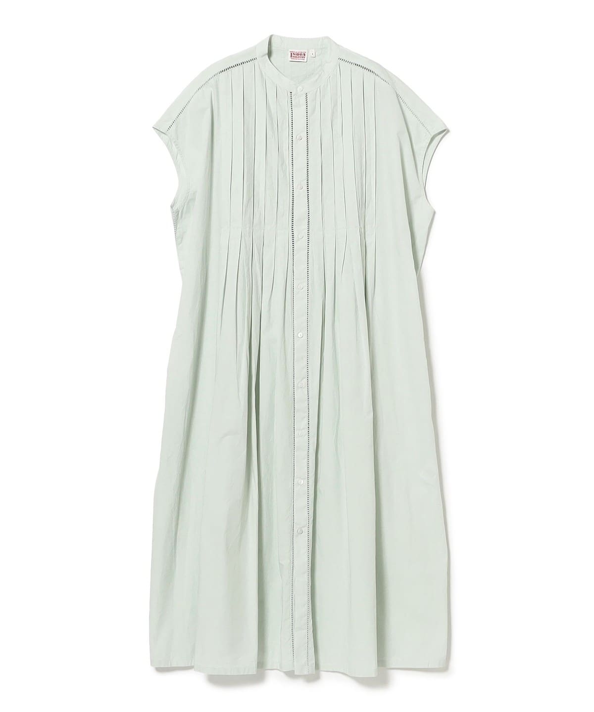 INDIA INDUSTRY / Tuck Shirts Dress ワンピース WOMEN MINT. GRN 1 INDIA INDUSTRY / Tuck Shirts Dress ワンピース WOMEN MINT. GRN 1