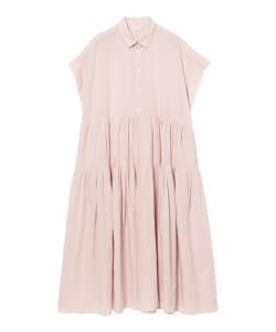 TOUJOURS / Band Sleeve Tiered Shirt Dress