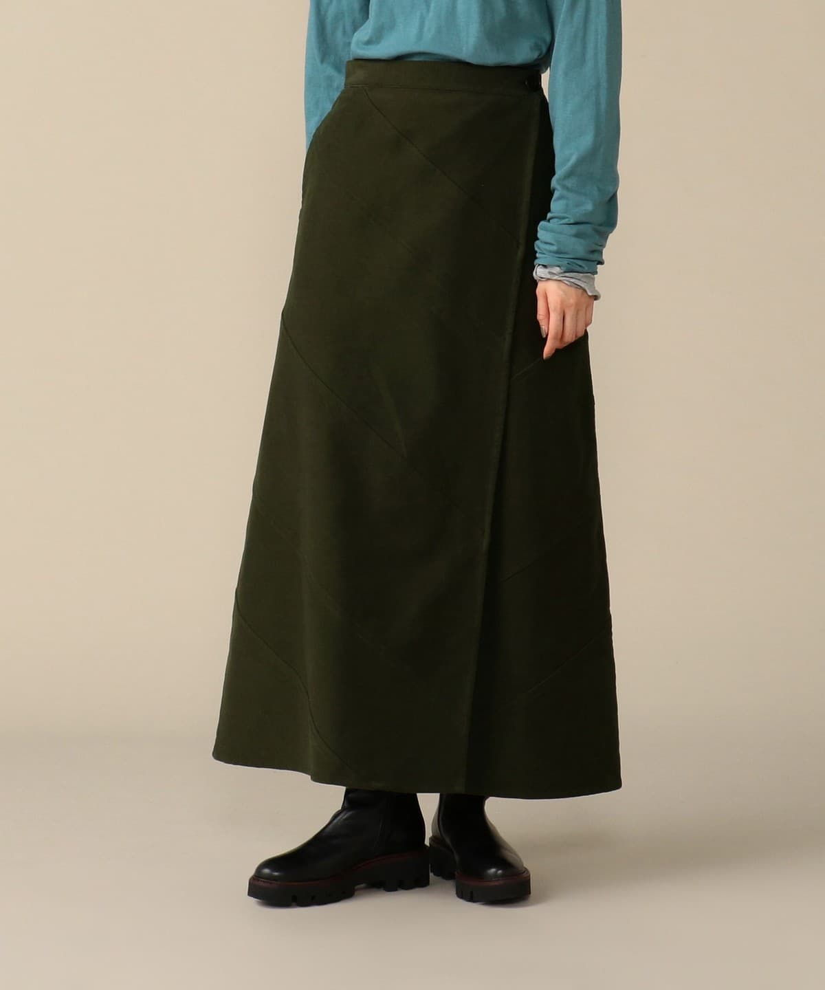 【BLURHMS】Wool Surge Wrap Skirt ラップスカート