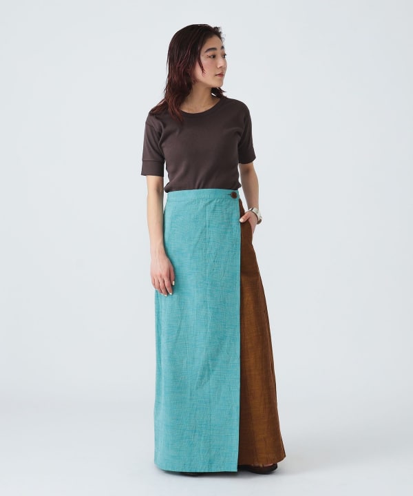Pilgrim Surf+Supply Pilgrim Surf+Supply Lina Aizu Skirt (maxi/long skirt)  available at BEAMS