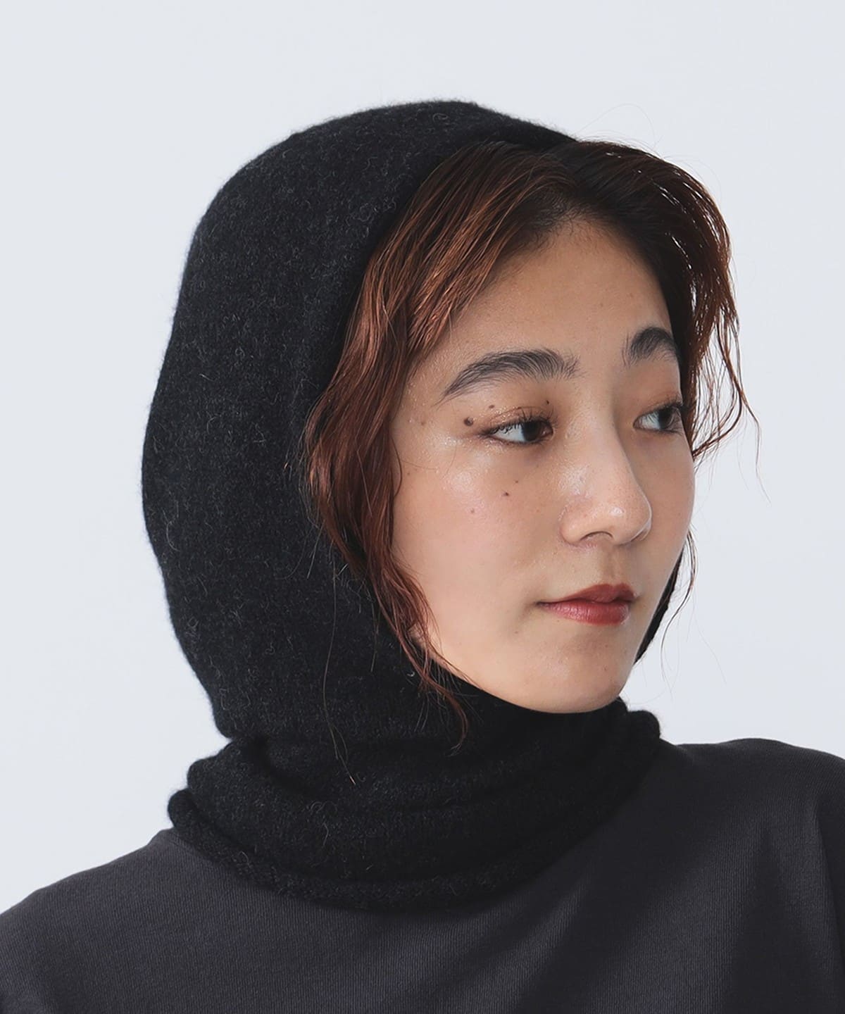 LAUREN MANOOGIAN ローレン マヌーギアン / BALACLAVA 帽子 WOMEN BLACK TWEED ONE SIZE LAUREN MANOOGIAN ローレン マヌーギアン / BALACLAVA 帽子 WOMEN BLACK TWEED ONE SIZE