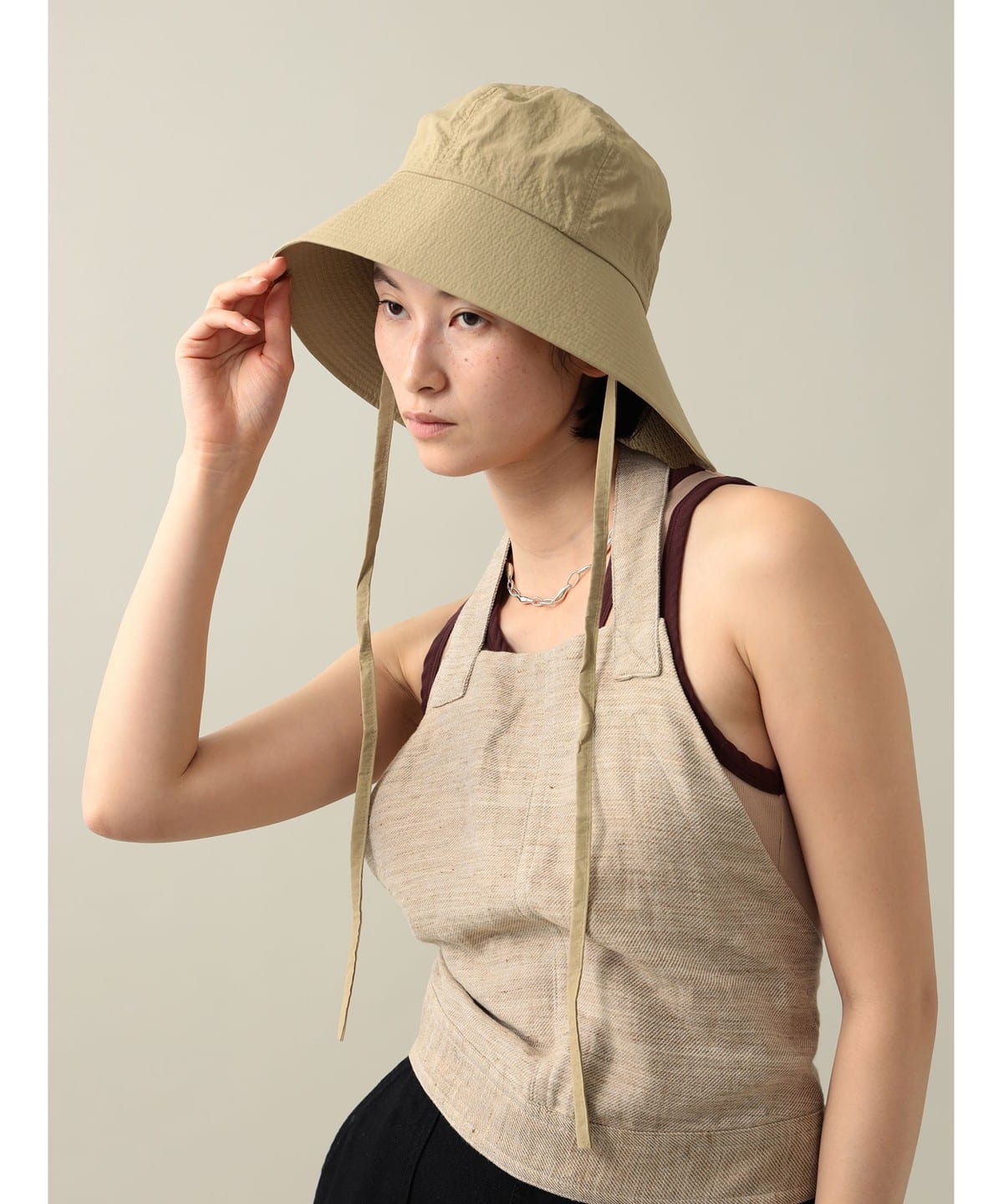 Asymmetry Hat 帽子 WOMEN KHAKI ONE SIZE Asymmetry Hat 帽子 WOMEN KHAKI ONE SIZE