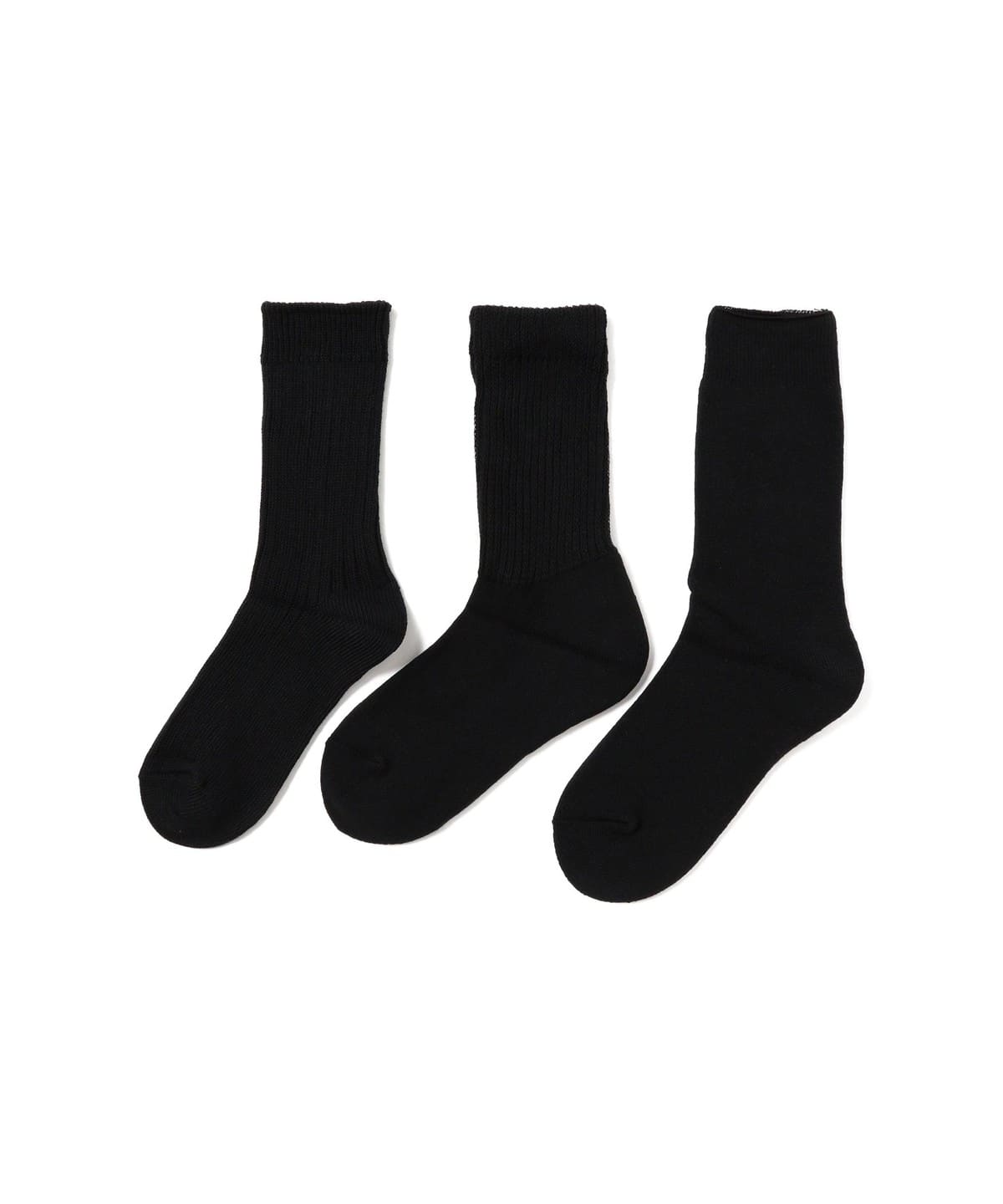 ROTOTO / 3Pack Socks ���b�O�E�F�A WOMEN BLACK S