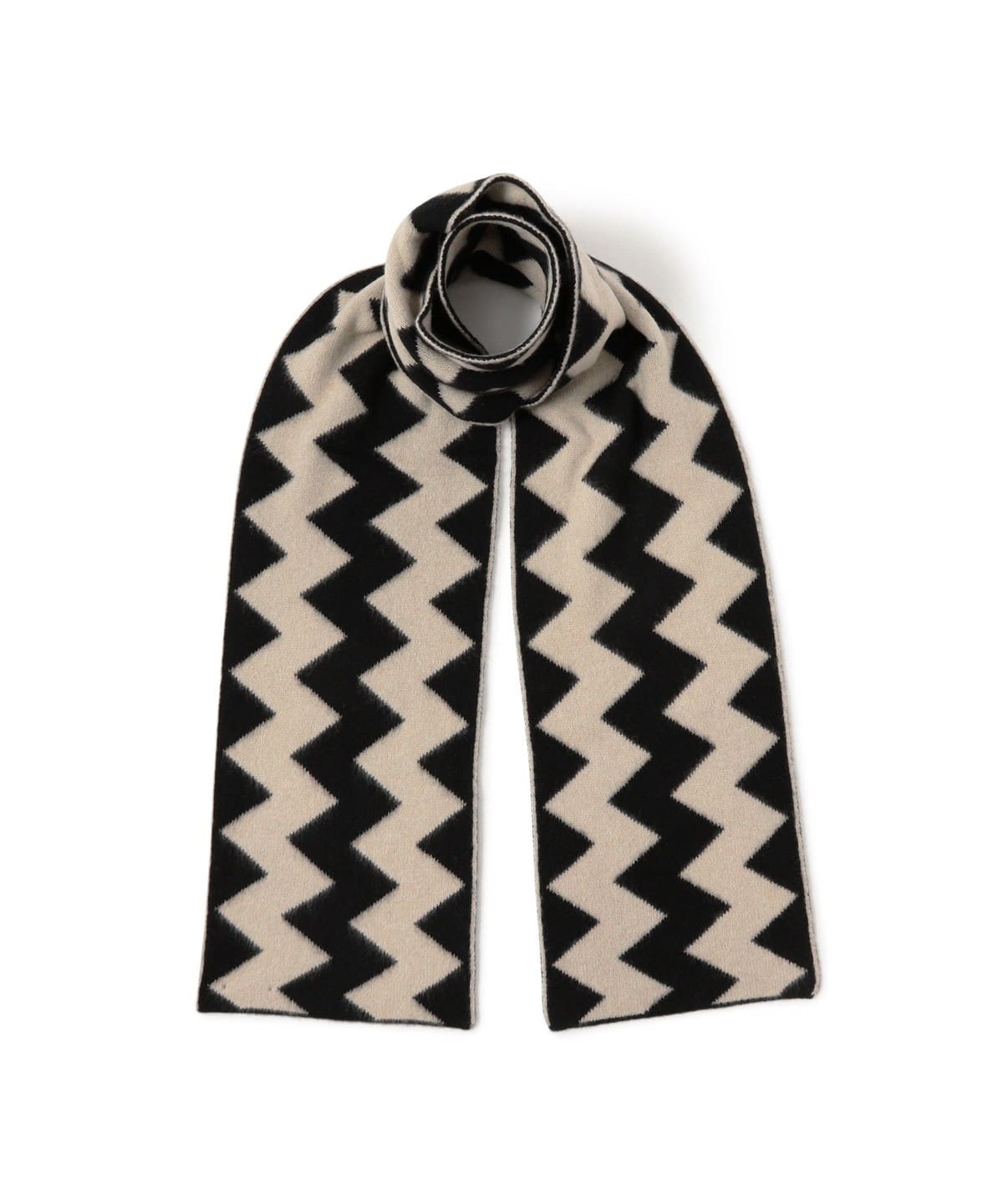 JO GORDON ジョーゴードン / Zigzag Scarf ファッション雑貨 WOMEN Black & Oatmeal ONE SIZE JO GORDON ジョーゴードン / Zigzag Scarf ファッション雑貨 WOMEN Black & Oatmeal ONE SIZE