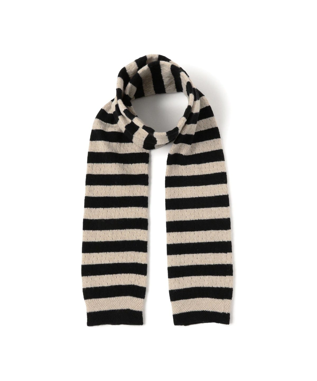 JO GORDON ジョーゴードン / Stripe Scarf ファッション雑貨 WOMEN Black & Oatmeal ONE SIZE