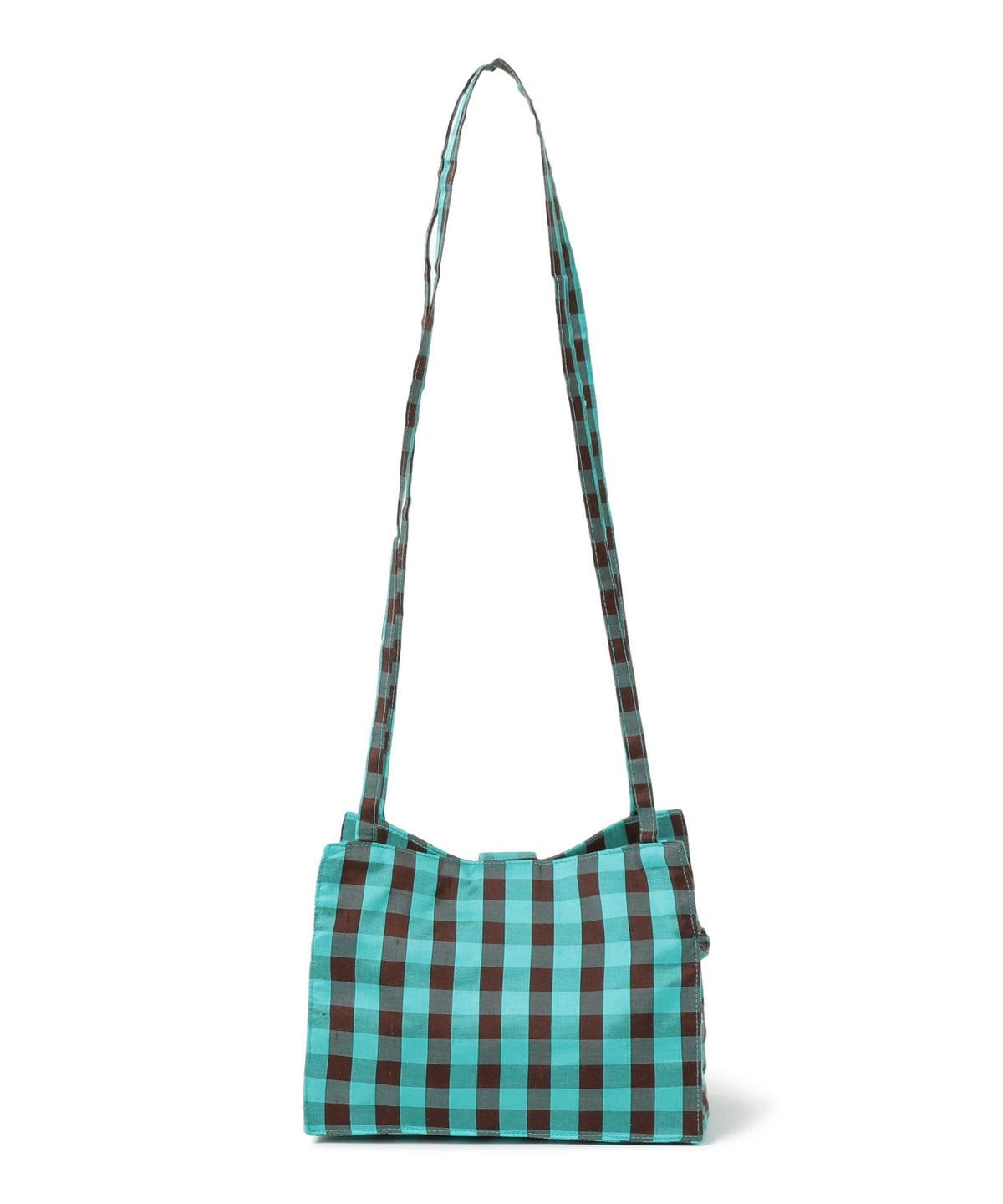 COMING OF AGE / Lady Strap Bag バッグ WOMEN TURQUOISE BROWN GINGHAM ONE SIZE COMING OF AGE / Lady Strap Bag バッグ WOMEN TURQUOISE BROWN GINGHAM ONE SIZE
