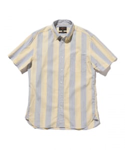 ▲BEAMS PLUS / シャドーストライプ ショートスリーブ ボタンダウン シャツ