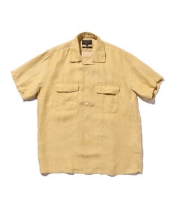 ▲BEAMS PLUS / リネン シャンブレー ショートスリーブ オープンカラー シャツ
