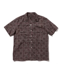▲ BEAMS PLUS / アジュラックプリント ショートスリーブ オープンカラー シャツ