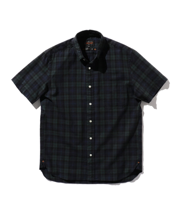 BEAMS PLUS (BEAMS PLUS) BD Short Sleeve Indigo Yarn Tartan Check (Shirts,  Blouses, Casual Shirts) for sale | BEAMS