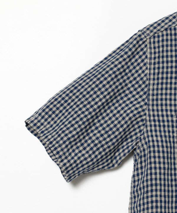 【新品】BEAMS PLUS / WORK Short Sleeve Linen Beams Plus Work Short Sleeve Linen Stripe - Mildblend Supply Co