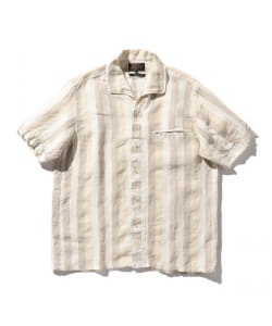 ▲BEAMS PLUS / エジプシャンリネン ショートスリーブ イタリアンカラー シャツ