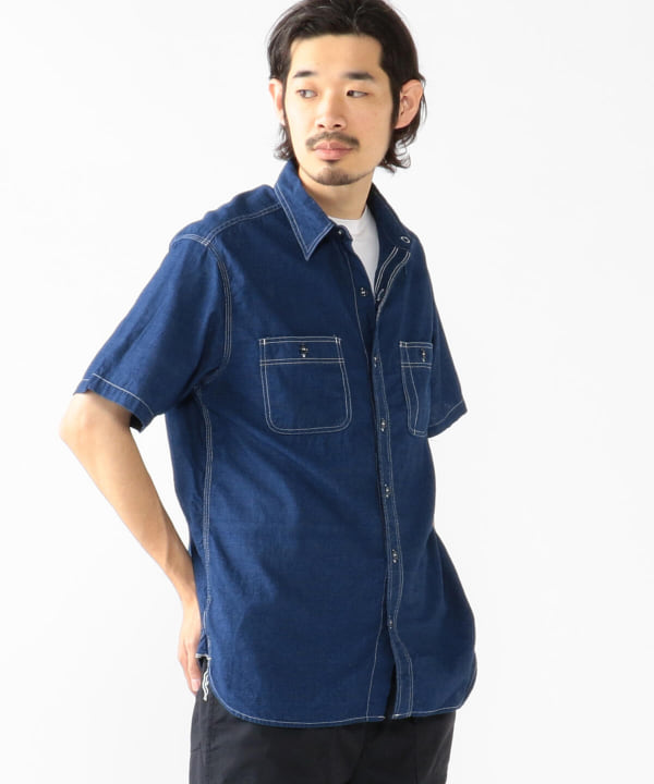 BEAMS PLUS(ビームス プラス)WORK Short Sleeve Indigo BEAMS PLUS(ビームス プラス)WORK Short Sleeve Indigo