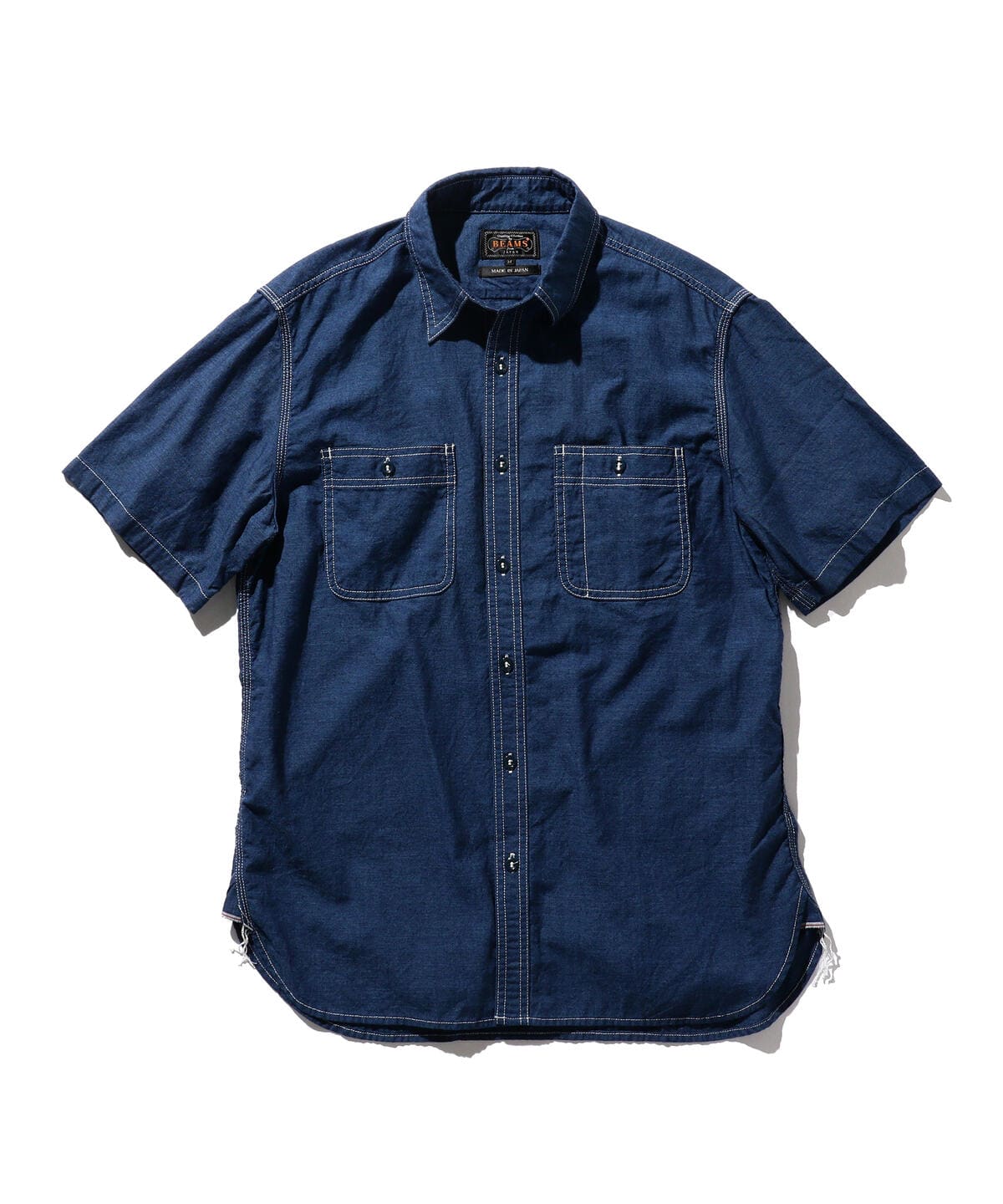 WORK Short Sleeve Indigo Chambray シャツ・ブラウス MEN INDIGO L WORK Short Sleeve Indigo Chambray シャツ・ブラウス MEN INDIGO L