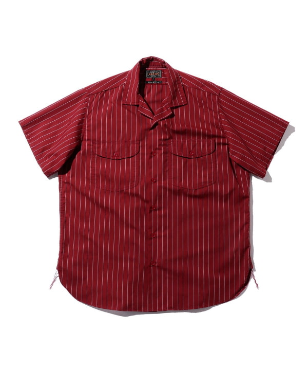 BEAMS PLUS(ビームス プラス)WORK Short Sleeve Stripe T/C BEAMS PLUS(ビームス プラス)WORK Short Sleeve Stripe T/C